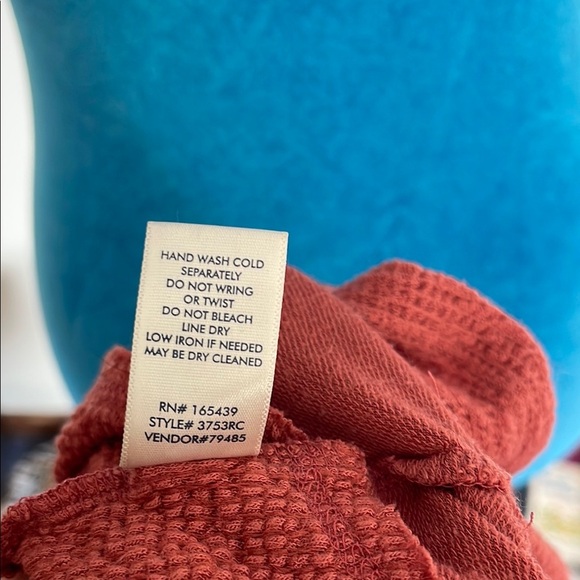 BKE Orange Oversized Short Sleeve Waffle T-Shirt - Picture 6 of 6